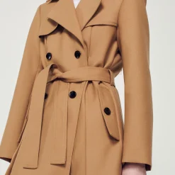 Sandro Paris Abrigos<Abrigo Largo Estilo Gabardina