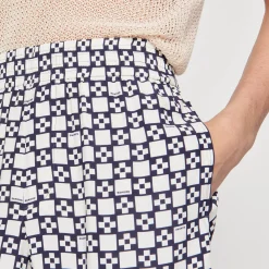 Sandro Paris Pantalones & Bermudas<Bermudas Con Estampado Square Cross