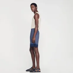 Sandro Paris Pantalones & Bermudas<Bermudas Estampadas