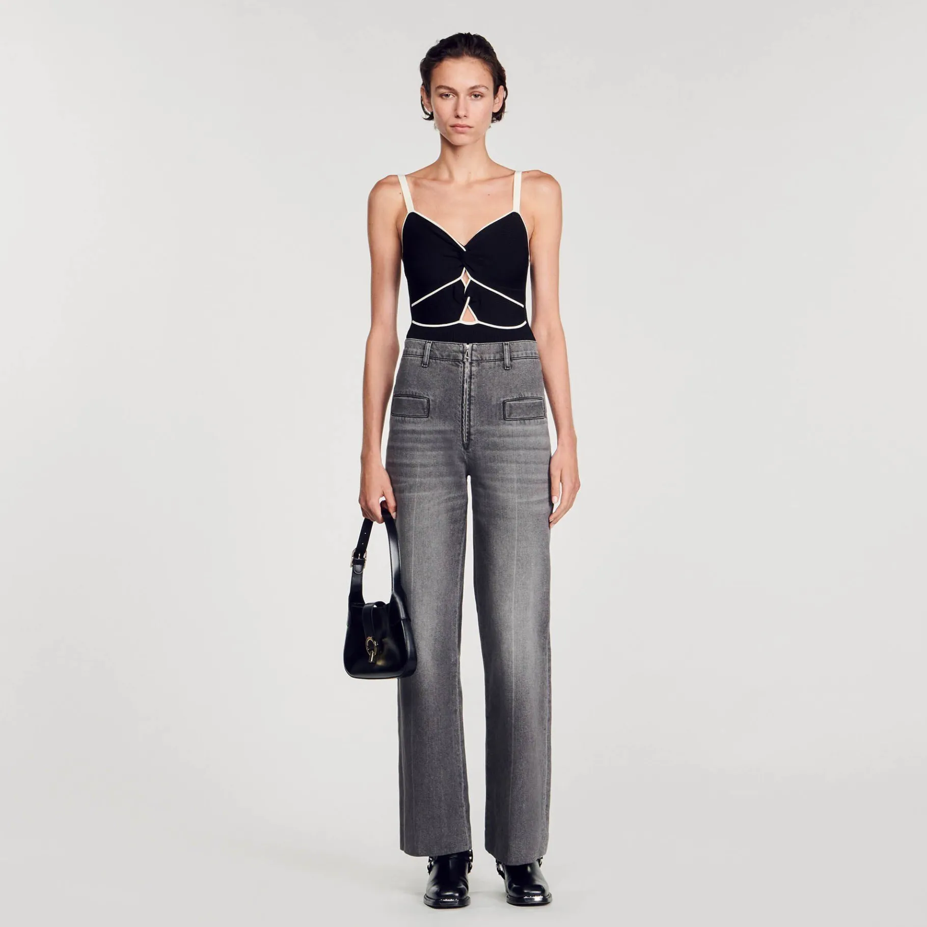 Sandro Paris Tops & Camisas<Body De Punto Bicolor