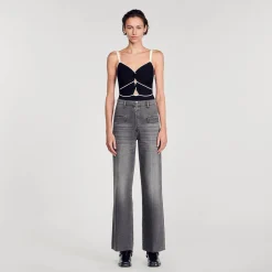 Sandro Paris Tops & Camisas<Body De Punto Bicolor