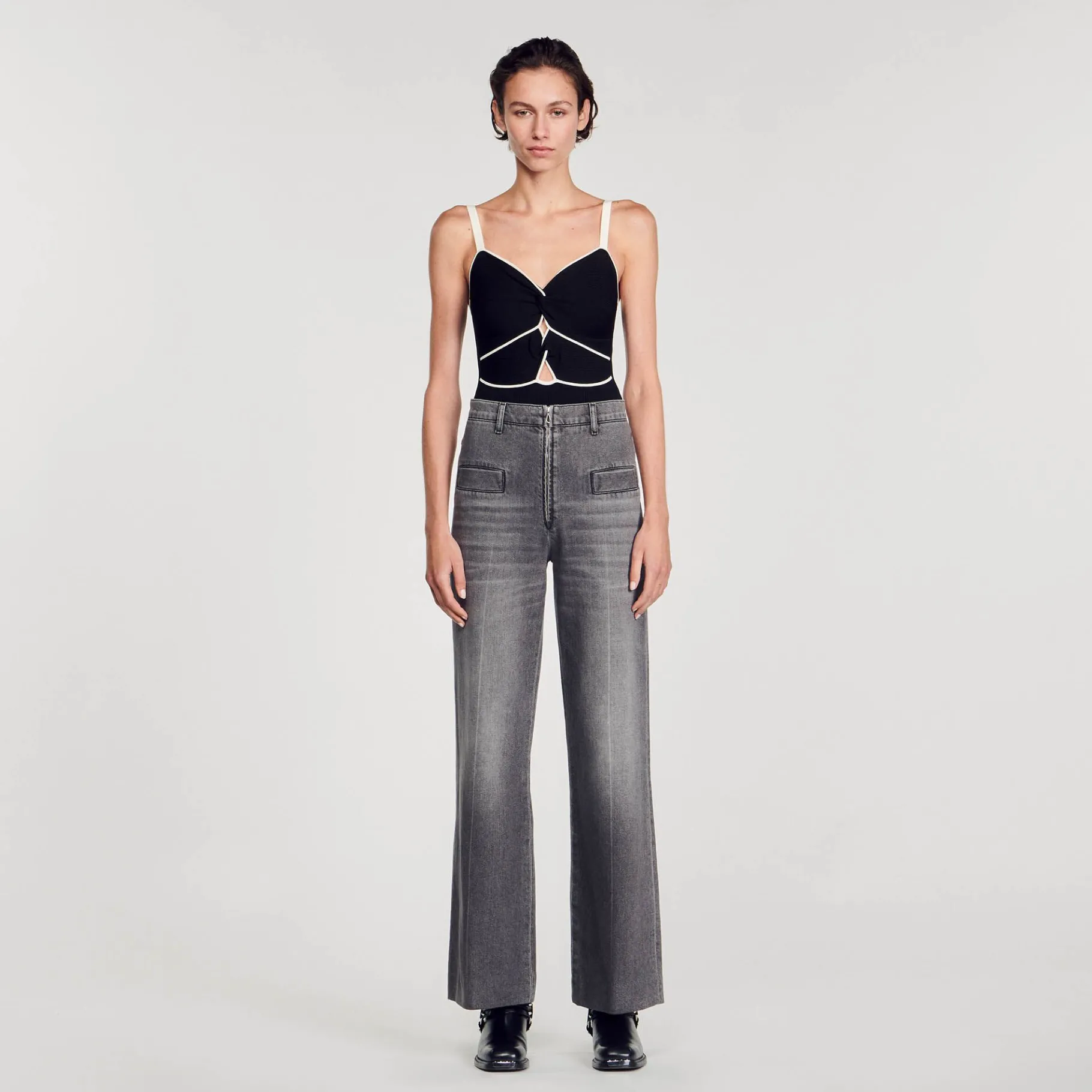 Sandro Paris Tops & Camisas<Body De Punto Bicolor