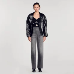 Sandro Paris Tops & Camisas<Body De Punto Bicolor