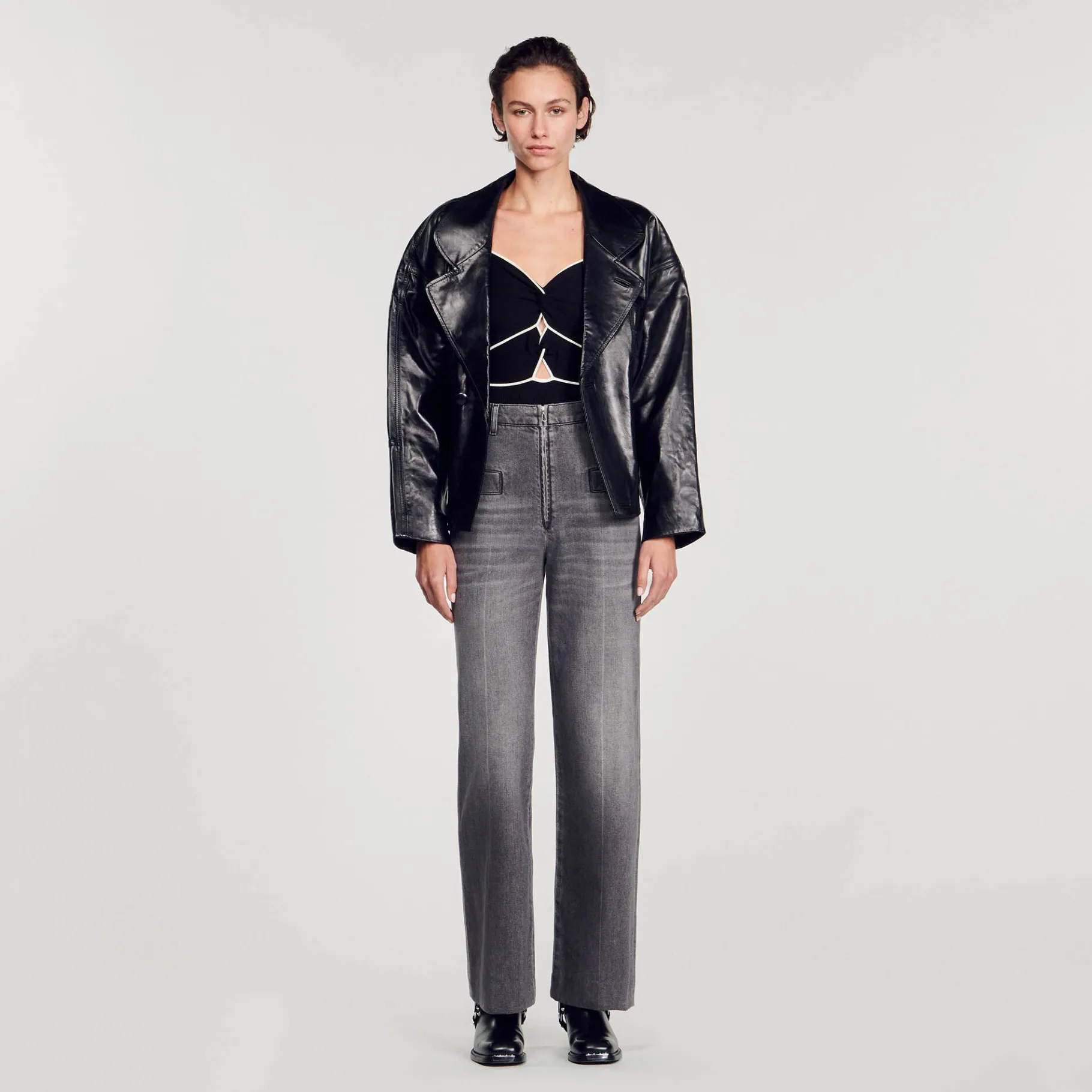 Sandro Paris Tops & Camisas<Body De Punto Bicolor