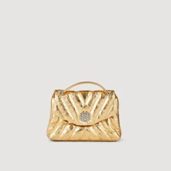 Sandro Paris Bolsos De Hombro<Bolso Acolchado De Cuero Metalizado