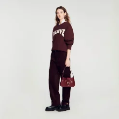 Sandro Paris Bolsos De Hombro<Bolso Baguette De Piel Certificada