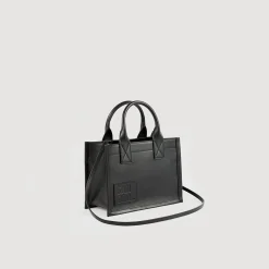 Sandro Paris Bolsos Tote<Bolso Cabas Pequeno De Piel Certificada