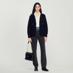 Sandro Paris Bolsos De Hombro<Bolso Mila De Piel Acolchada