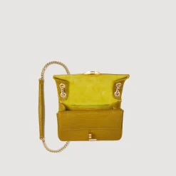 Sandro Paris Bolsos De Hombro<Bolso Pequeno Yza De Piel Efecto Lagarto
