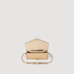 Sandro Paris Bolsos De Hombro<Bolso Pochette De Piel Dorada
