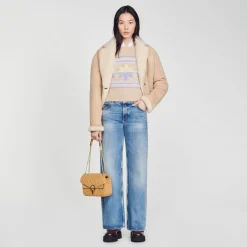 Sandro Paris Bolsos De Hombro<Bolso Yza De Ante