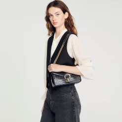 Sandro Paris Bolsos De Hombro<Bolso Yza Piel De Curtiduria Certificada