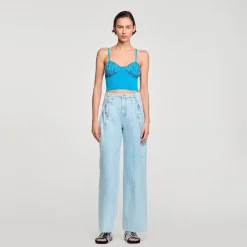 Sandro Paris Jerseys & Cárdigans<Bustier Con Conchas De Strass