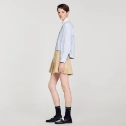 Sandro Paris Tops & Camisas<Camisa A Rayas Con Brillantes