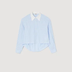 Sandro Paris Tops & Camisas<Camisa A Rayas Con Brillantes