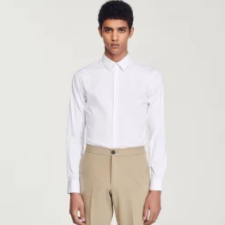 Sandro Paris Camisas<Camisa Ajustada De Algodon Stretch