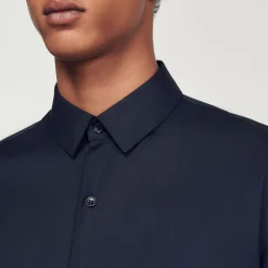 Sandro Paris Camisas<Camisa Ajustada De Algodon Stretch