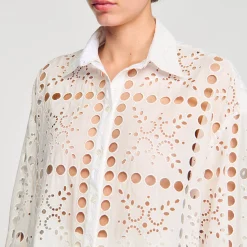 Sandro Paris Tops & Camisas<Camisa Con Bordado Ingles