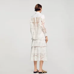 Sandro Paris Tops & Camisas<Camisa Con Bordado Ingles