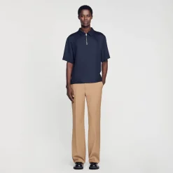 Sandro Paris Camisas<Camisa Con Cremallera En El Cuello