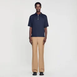 Sandro Paris Camisas<Camisa Con Cremallera En El Cuello