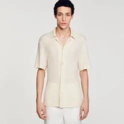 Sandro Paris Camisas<Camisa Con Cuello Italiano