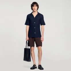 Sandro Paris Camisas<Camisa Con Cuello Italiano