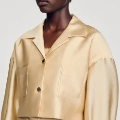 Sandro Paris Conjuntos<Camisa Corta Satinada