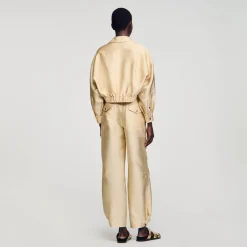 Sandro Paris Conjuntos<Camisa Corta Satinada