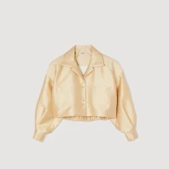 Sandro Paris Conjuntos<Camisa Corta Satinada