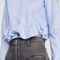 Sandro Paris Tops & Camisas<Camisa De Popelina A Rayas