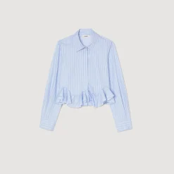 Sandro Paris Tops & Camisas<Camisa De Popelina A Rayas