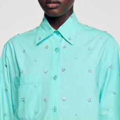 Sandro Paris Conjuntos<Camisa Dip Dye Con Strass