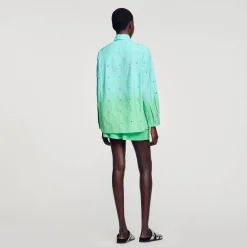 Sandro Paris Conjuntos<Camisa Dip Dye Con Strass