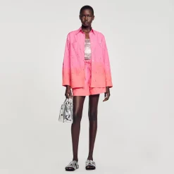 Sandro Paris Conjuntos<Camisa Dip Dye Con Strass