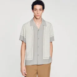 Sandro Paris Camisas<Camisa Estampada De Manga Corta