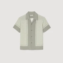Sandro Paris Camisas<Camisa Estampada De Manga Corta