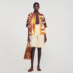 Sandro Paris Conjuntos<Camisa Fluida Estampada