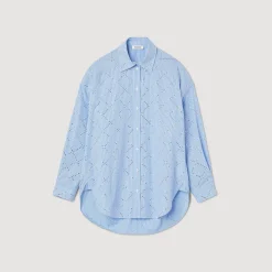 Sandro Paris Tops & Camisas<Camisa Oversize Con Estras