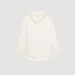 Sandro Paris Tops & Camisas<Camisa Seda Con Cuello Fruncido