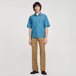 Sandro Paris Camisas<Camisa Sobredimensionada De Jacquard