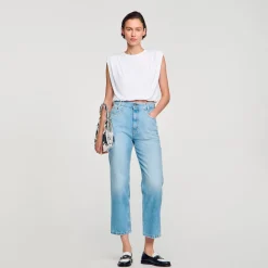 Sandro Paris Camisetas<Camiseta Corta De Algodon