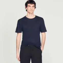 Sandro Paris Camisetas & Polos<Camiseta De Lino Certificado
