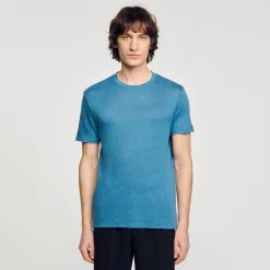 Sandro Paris Camisetas & Polos<Camiseta De Lino Certificado