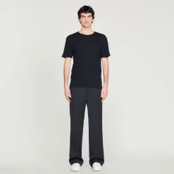 Sandro Paris Camisetas & Polos<Camiseta De Lino Certificado