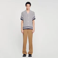 Sandro Paris Camisas<Camiseta De Manga Corta Square Cross