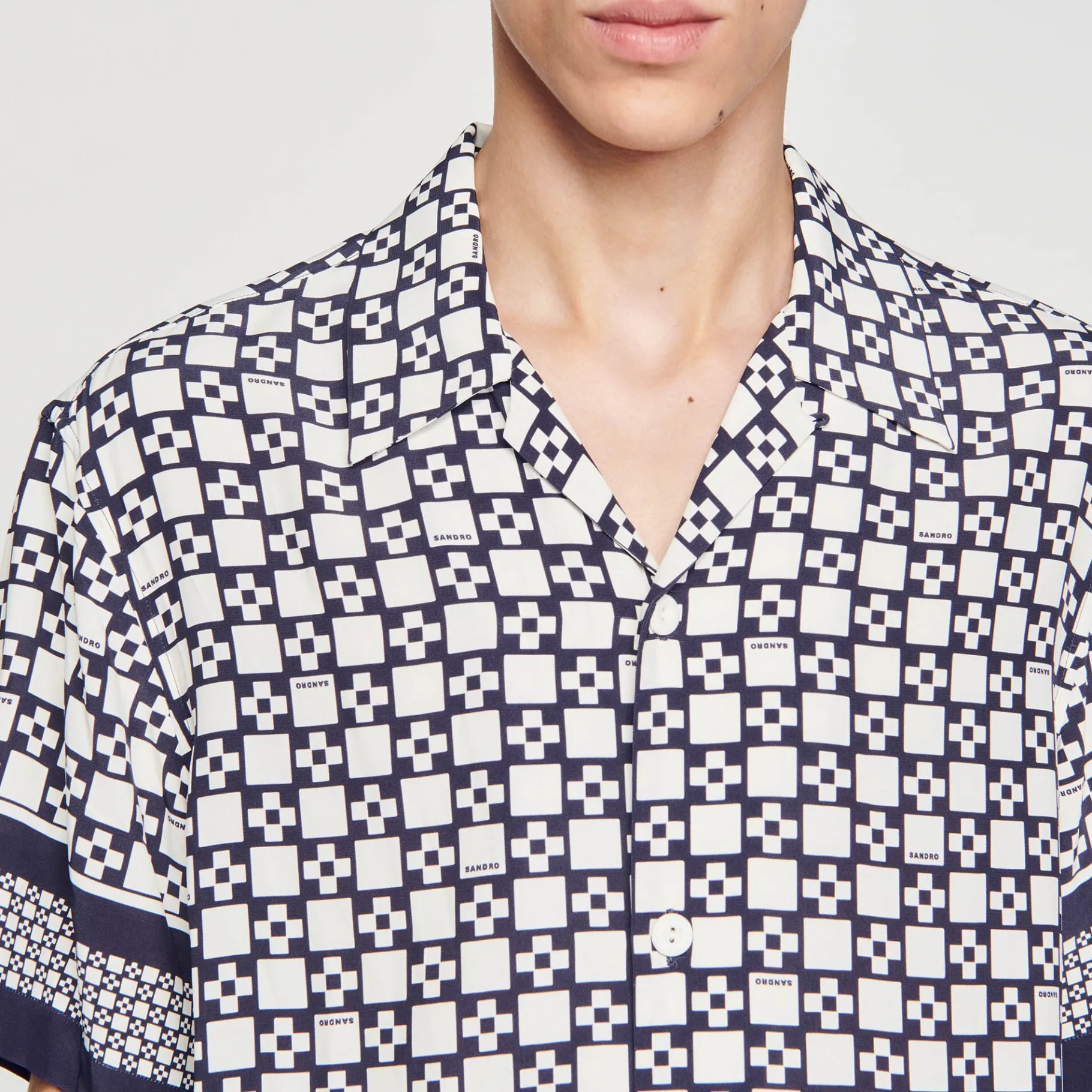 Sandro Paris Camisas<Camiseta De Manga Corta Square Cross