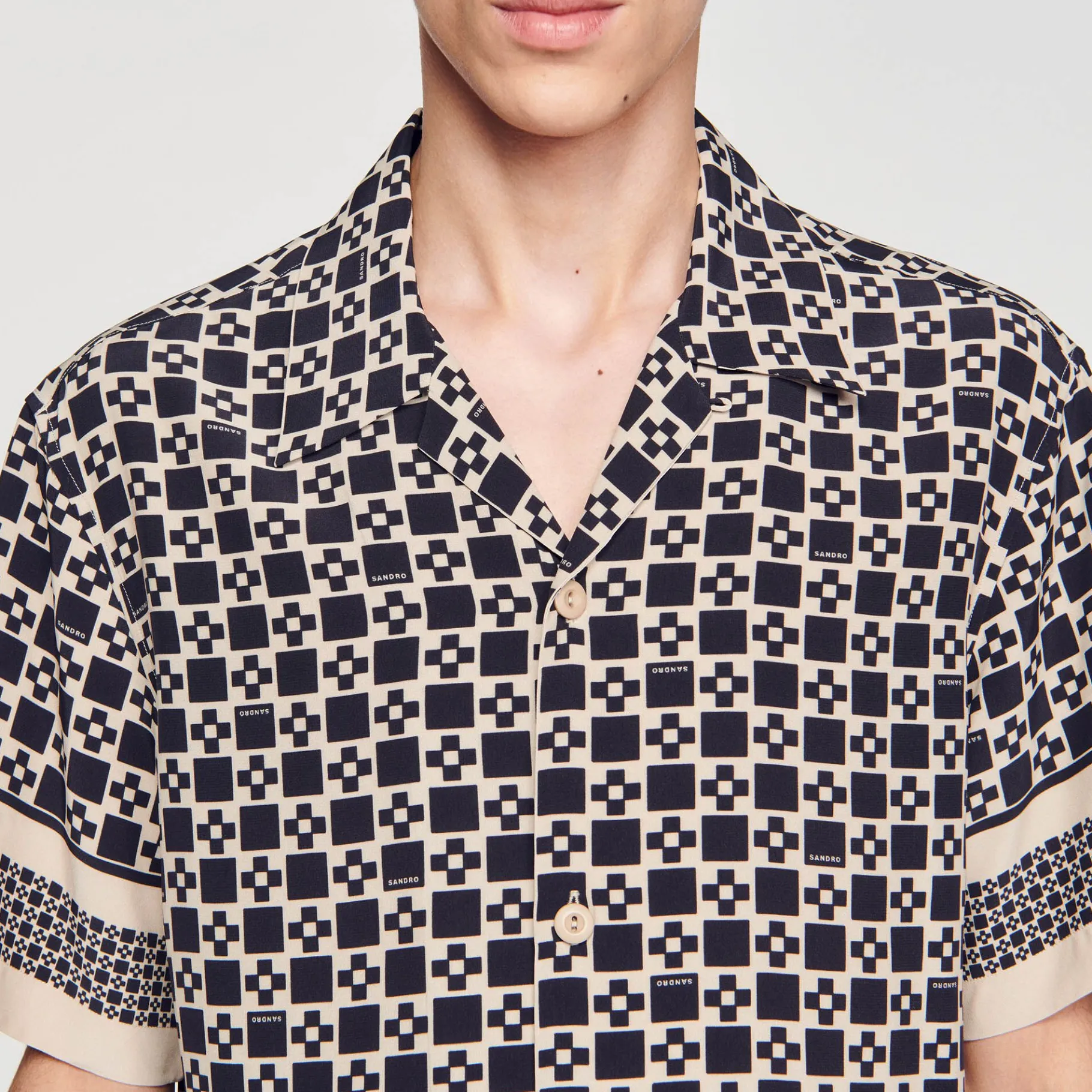 Sandro Paris Camisas<Camiseta De Manga Corta Square Cross