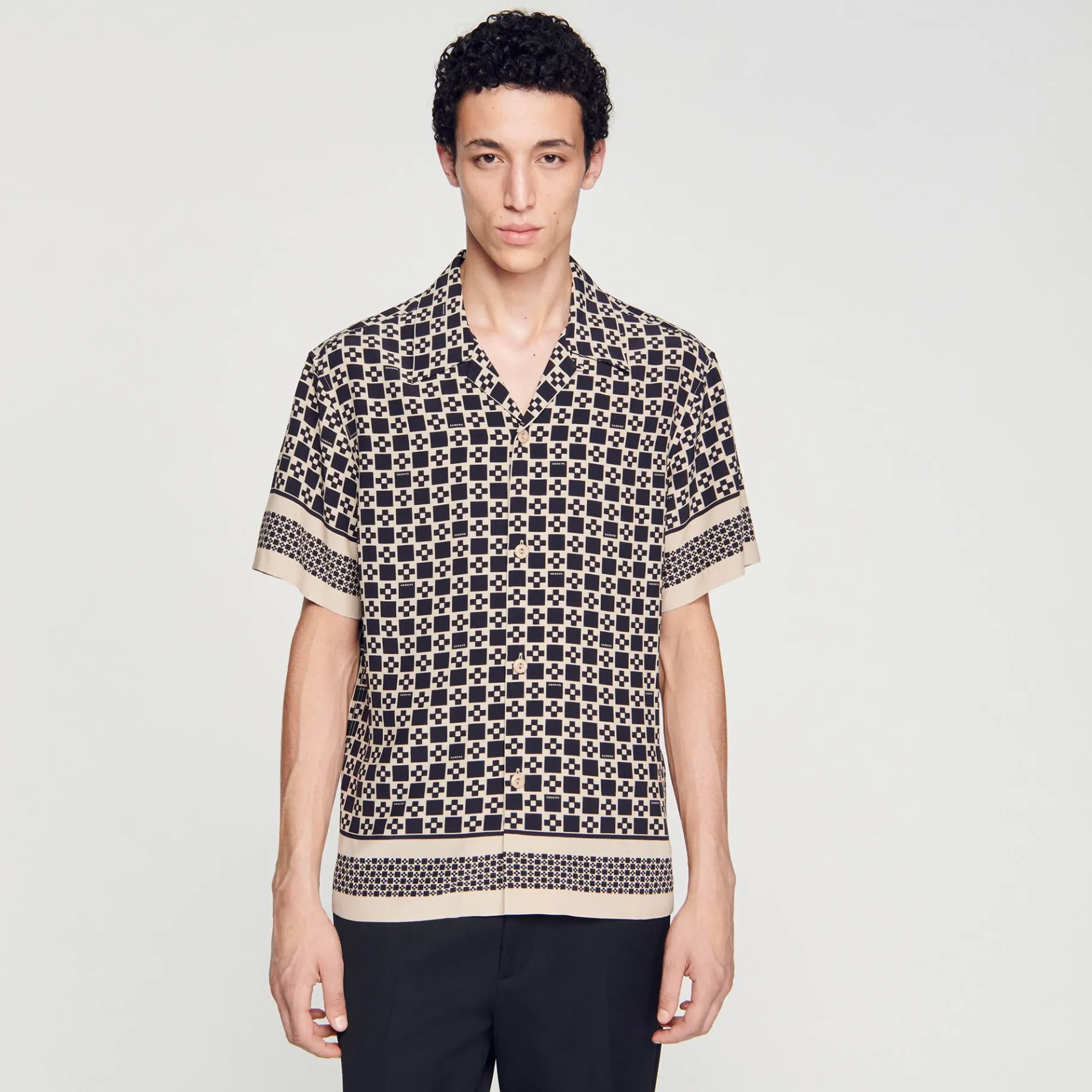 Sandro Paris Camisas<Camiseta De Manga Corta Square Cross