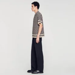 Sandro Paris Camisas<Camiseta De Manga Corta Square Cross